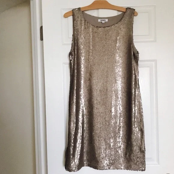 Bb Dakota Dresses | Bb Dakota Gold Sequin Dress | Color: Gold | Size: L | Kgalleg139's Closet